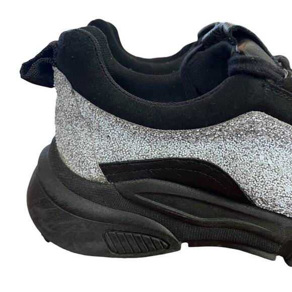 Sesto Meucci Womens Black Gray Lace Up Sneakers Athletic Leather Shoes sz 38 7.5 - Picture 12 of 16